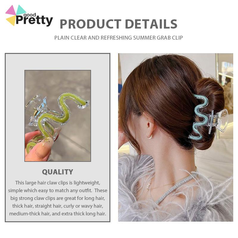 Jepit rambut Korea Hair Claw Musim panas Bentuk W gaya tetesan minyak Gaya Untuk Wanita - PD