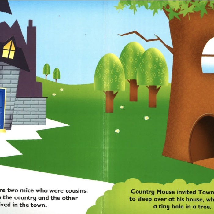 Stick A Story: Town Mouse and Country Mouse Sticker Activity book Buku Aktivitas Anak