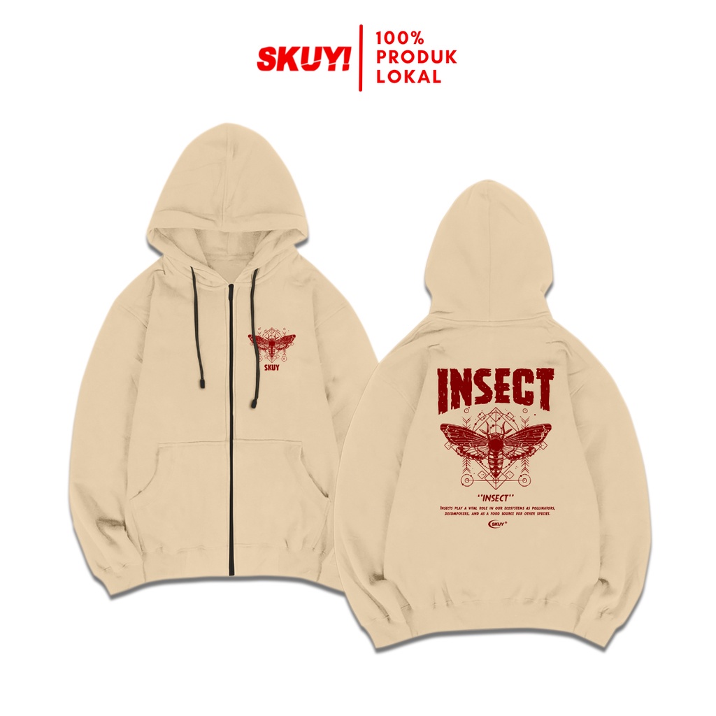 Hoodie Zipper Skuy Beige | Article vol V