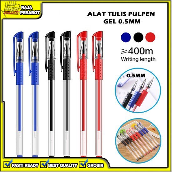 

[RPB] PULPEN PENA BOLPEN BOLPOINT BALLPOINT GEL JELLY 0.5MM 0.5 MM MERAH BIRU HITAM ATK SERBAGUNA MULTIFUNGSI
