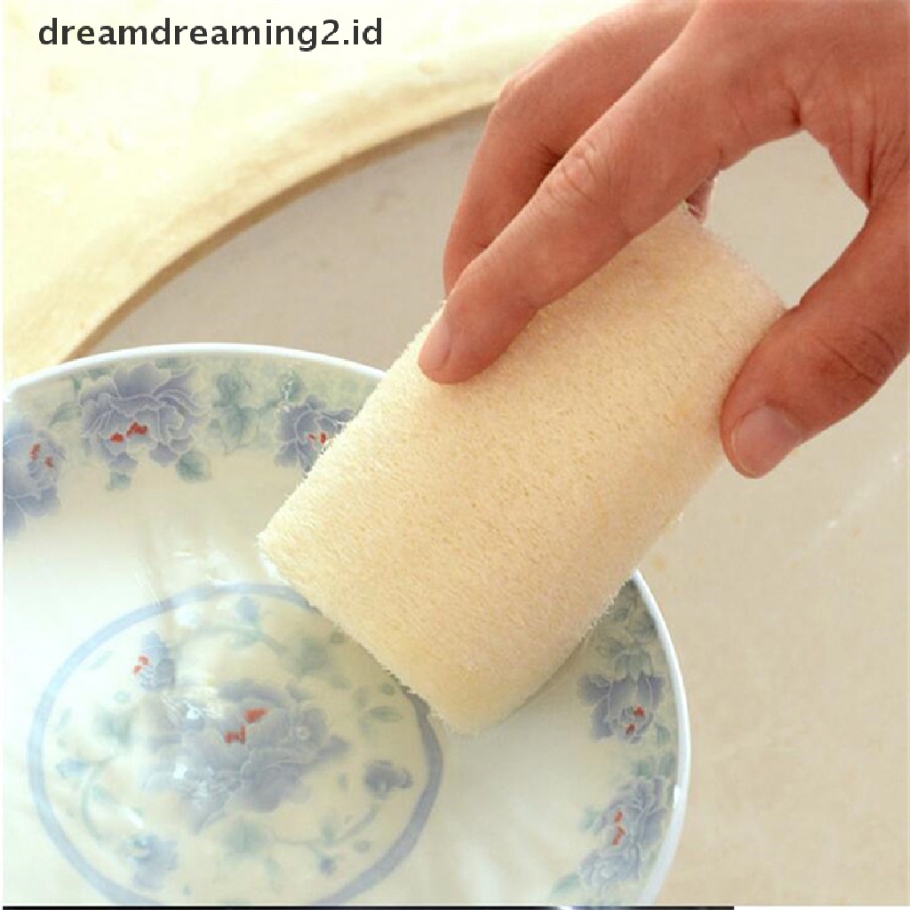 (hot) Loofah Luffa Alami Mandi Shower Cuci Body Pot Bowl Sponge Scrubber//