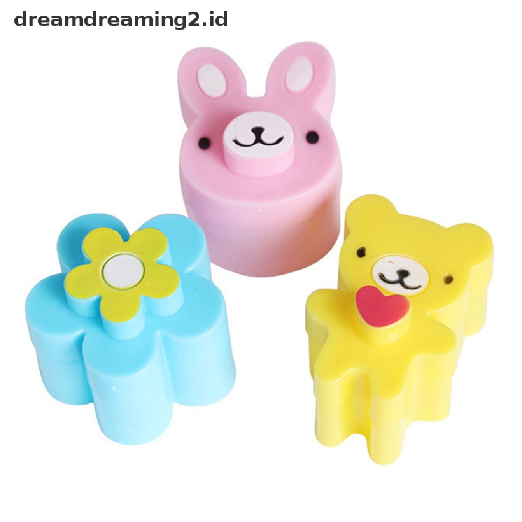 (hot) Cetakan Sandwich Lucu Rabbit Flower Bear Shaped Bread CakeBiscuit Alat Emboss//