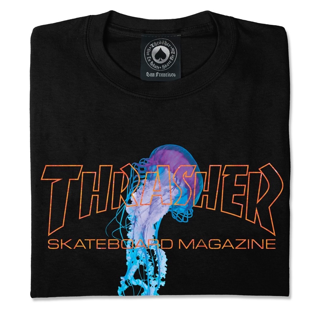 Thrasherr Atlantic Drift Tee Black Orange