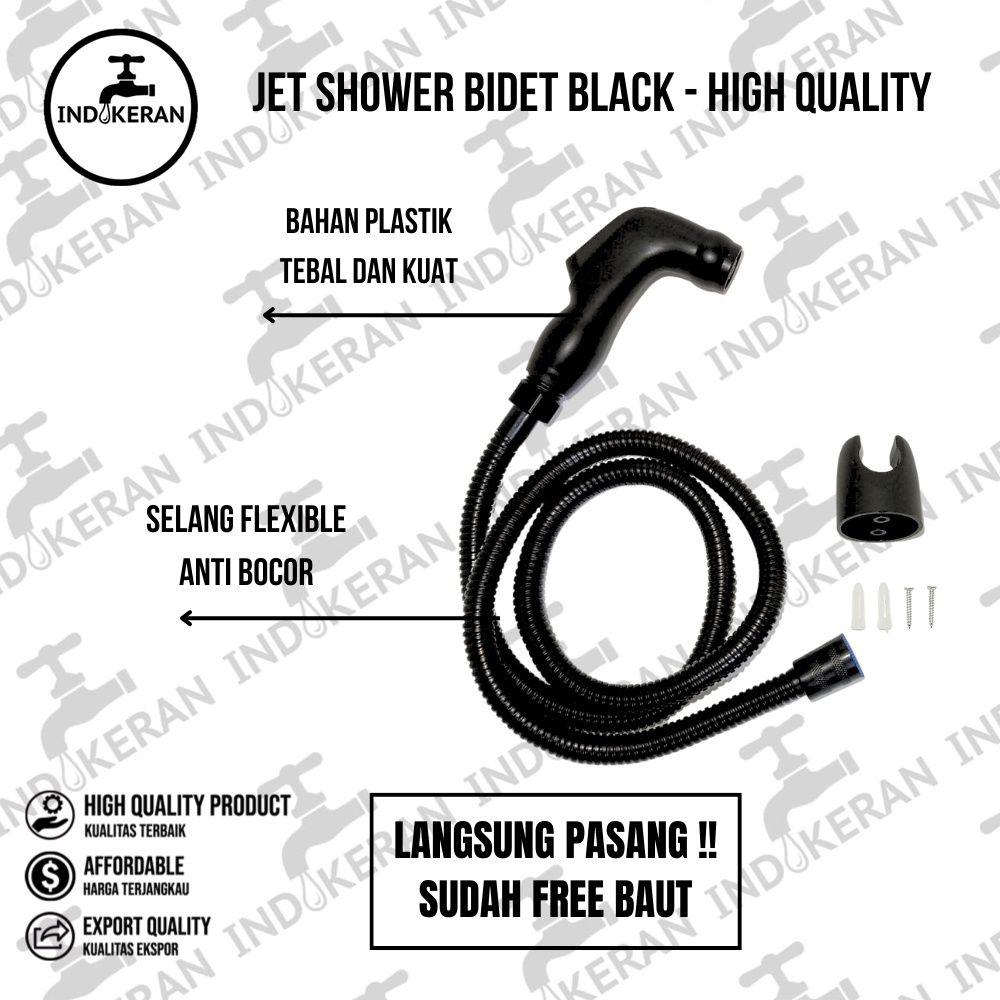 INDOKERAN - Jet Shower Bidet Black - High Quality