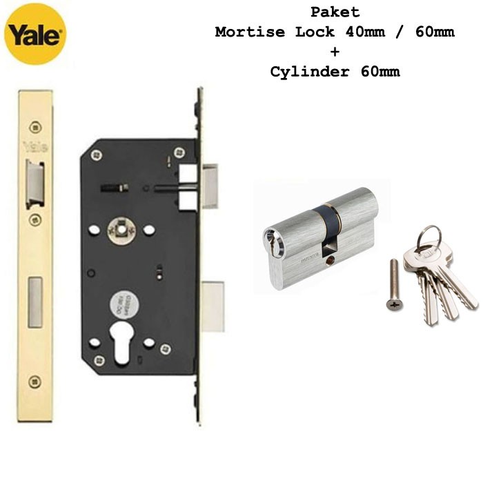 Paket Yale Mortise Lock Euro Profile Cylinder Case Body Kunci Silinder