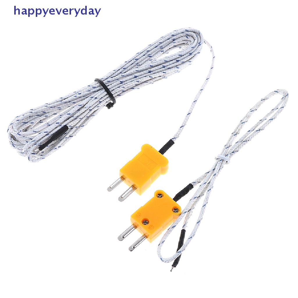 [happy] 1pc K type sensor Suhu thermocouple probe Kabel Kawat 0.5/4m [ID]