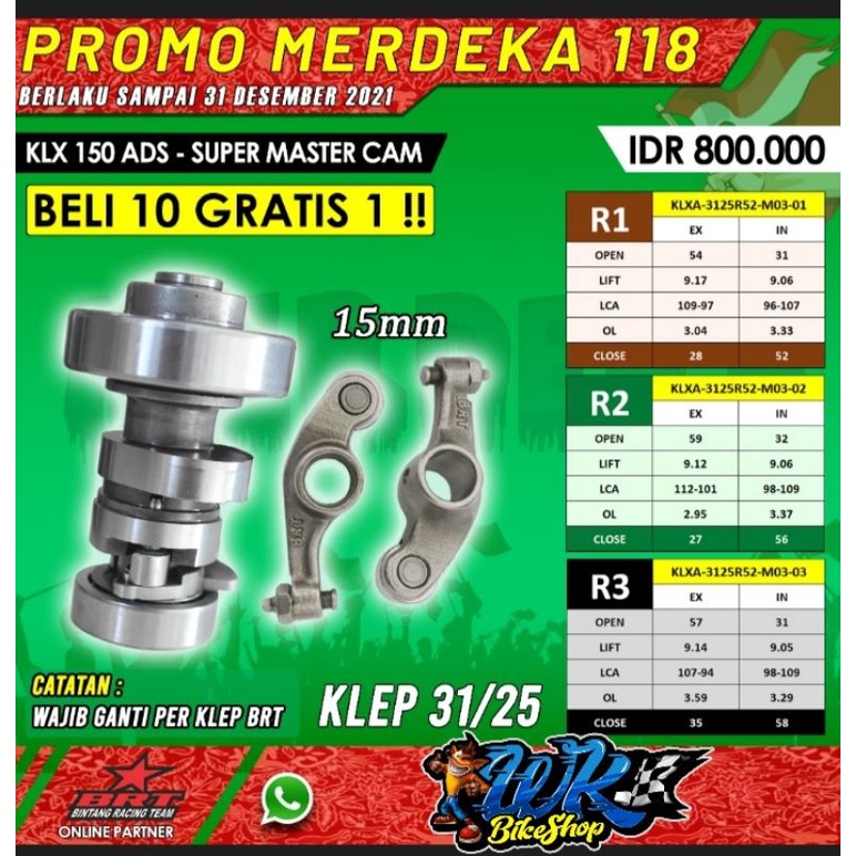 NOKEN AS BRT KLX 150 ADS + PELATUK ( R1 / R2 /R3 / R4 )