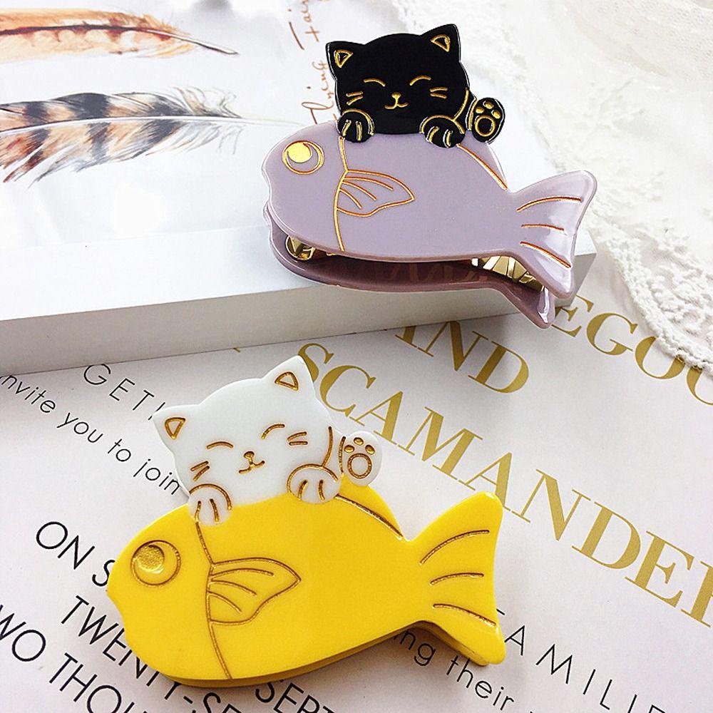 Agustina Asetat Rambut Cakar Pesta Elegan Hiasan Kepala Ins Hewan Gaya Jepang Hairgrips Besar Jepit Rambut Fashion Hiasan Kepala Ponytail Holder Korea Hiu Klip