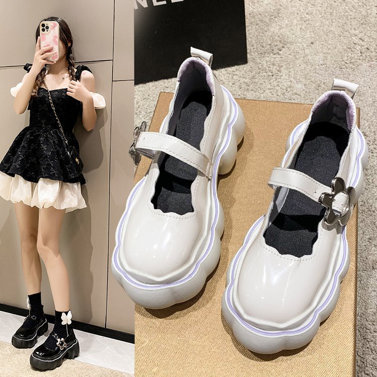 [JY] 1514 Sepatu Wanita Heels Hak 119 TALI BUNGA Heel 5cm Lucu casual Mary jane style Import