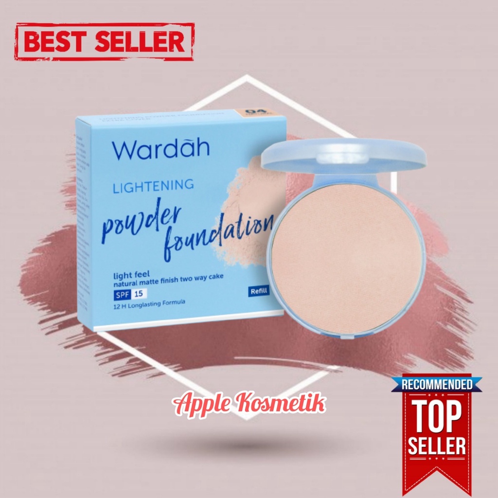 WARDAH Refill Lightening Powder Foundation Extra Cover 10g - Apple_Kosmetik