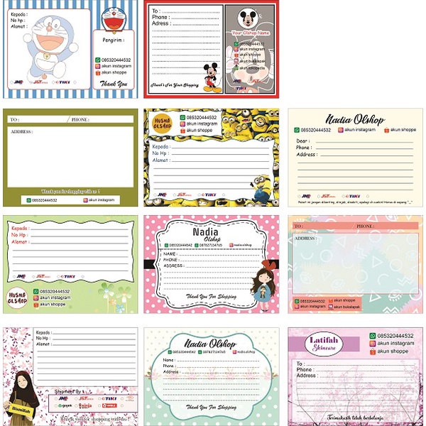 100 Desain Label Olshop CorelDraw v17