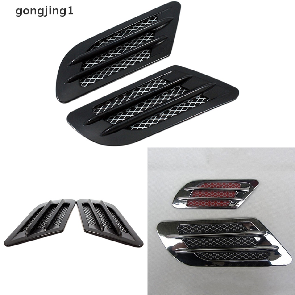 Ggg Penutup Lubang Ventilasi Aliran Udara Samping Mobil Fender Intake Grille Duct Dekorasi Sticker ID