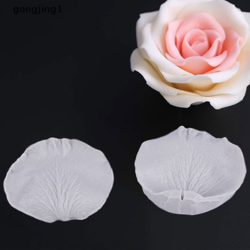 Ggg New Rose Petals Veiner Sugar tool Meridians Flower Cetakan Kue Silikon Alat Gula ID