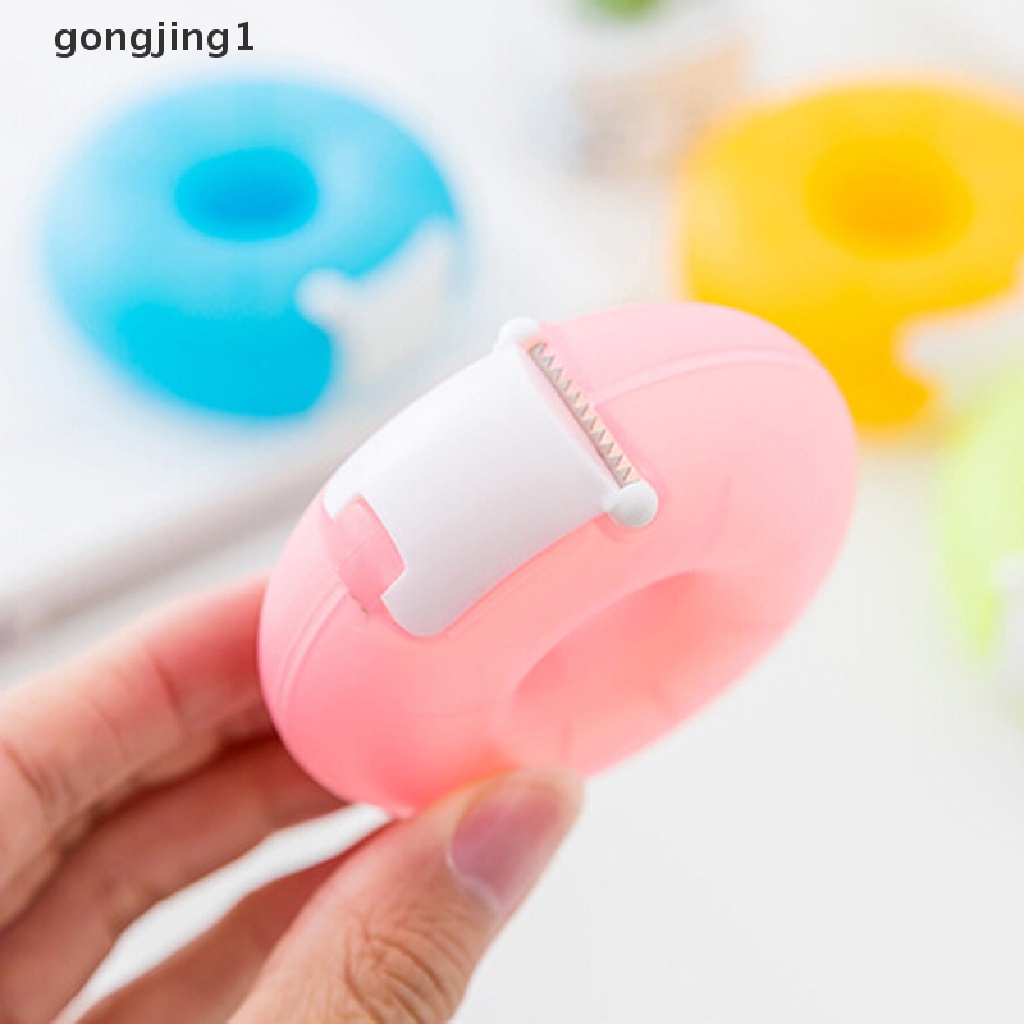 Ggg 1pc dispenser tape Kartun Alat Tulis portable Donat tape holder invisible tape ID