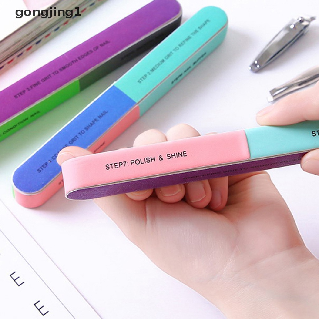 Ggg 1Pcs Kreatif pring Kikir Kuku Amplas Pasir Enam Sisi polishing file nail tool ID