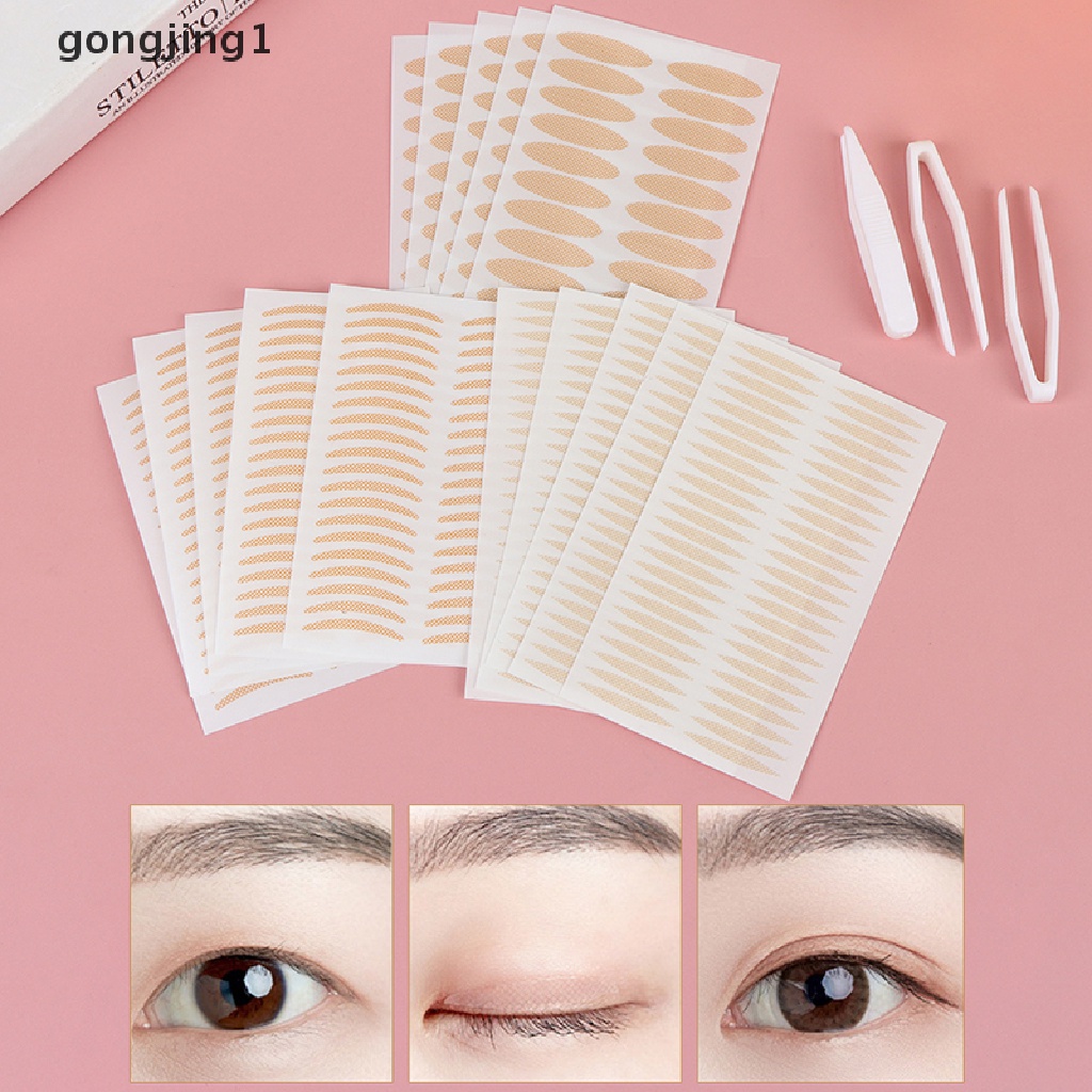 Ggg 200pcs Invisible Lace Mesh Double Eyelid Lift Strip Tape Perekat Sticke tweezer ID