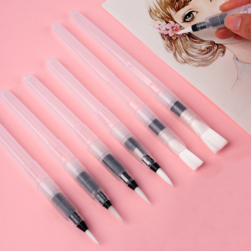 

water pen set/6 Paket Kuas Cat Air Lembut untuk Menggambar/Melukis