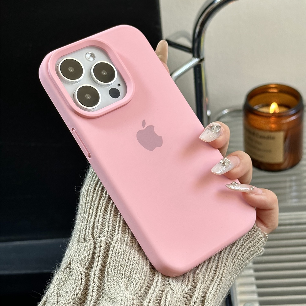 IPHONE Casing Silikon Cair Warna Permen Untuk Iphone11 12 Pro Max13 14 Pro Max Casing Iphone14 Plus Soft Full Cover Shockproof Soft Case