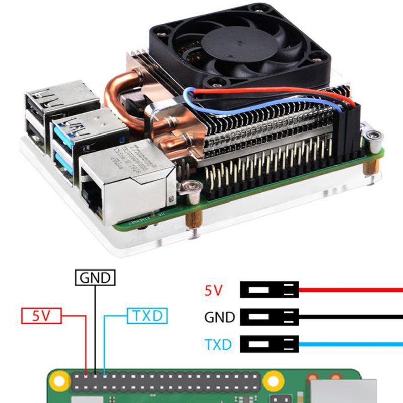 Zzz ICE Tower Cooling Fan PC Fan Heatsink Untuk Raspberry Pi 4B Kipas Pendingin CPU