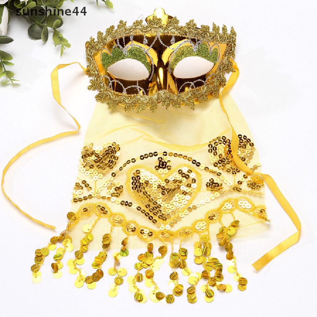 Sunshine Kostum Kerudung Masker Sexy Lady Dance Party Diamond Venetian Mask Cosplay Party ID