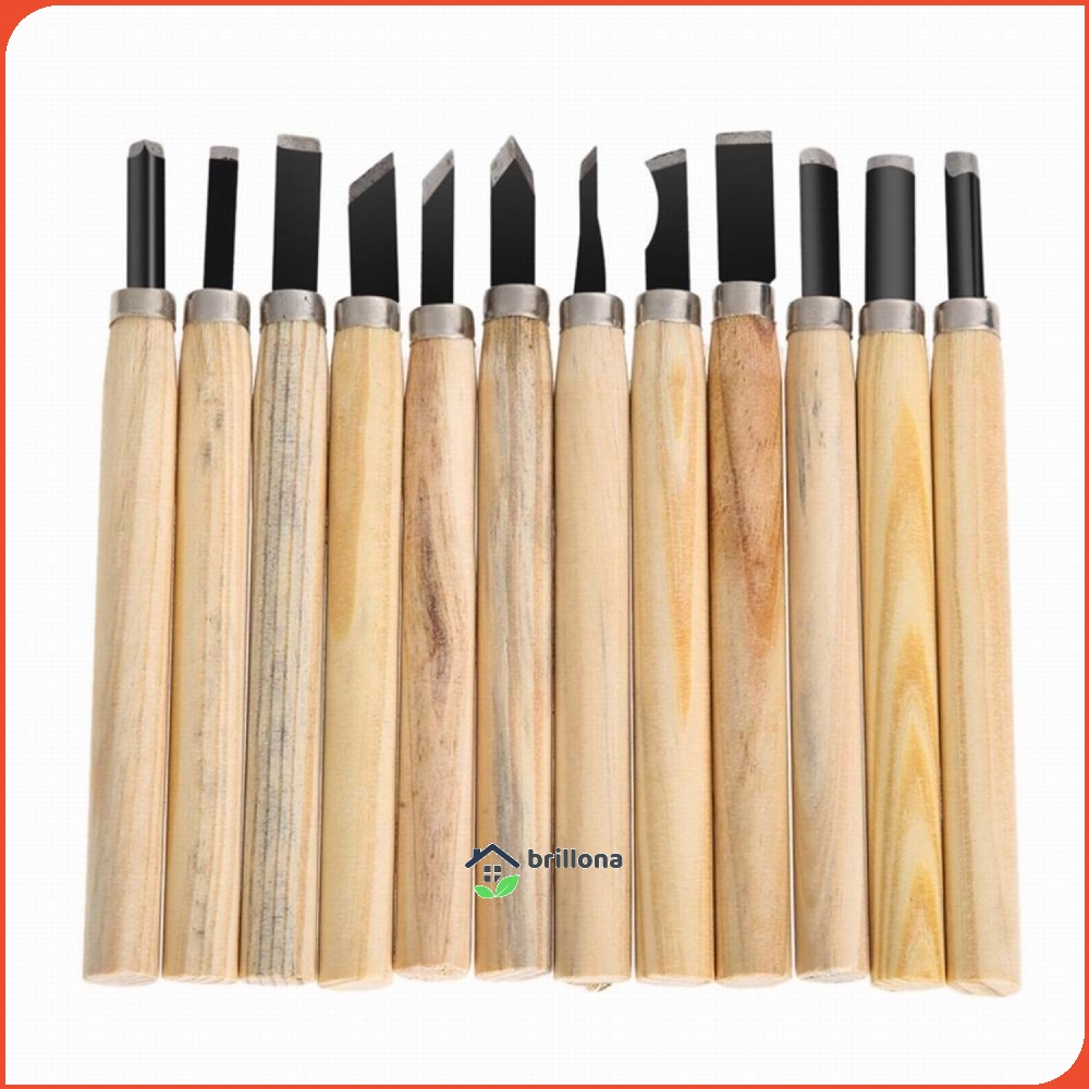 TOOKIE Set Pisau Ukir Pahat Kayu 12 in 1 Wood Carving Knife - KSJ-12