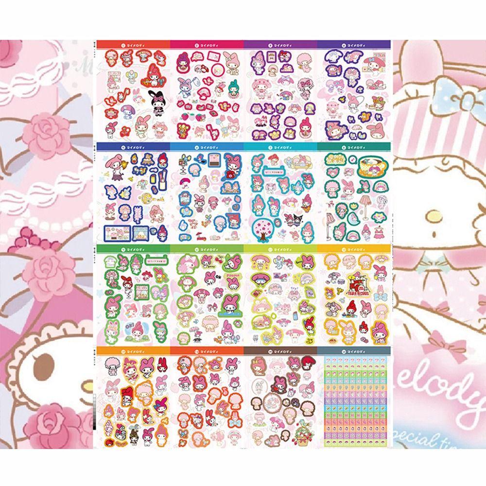 Mxbeauty Stiker Hias Buku Kawaii Jepang Scrapbooking Siswa Tangan Akun Alat Tulis Hello KT DIY Journal Sticker