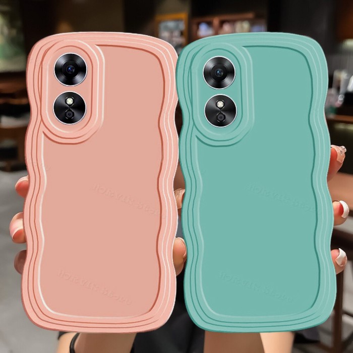 Softcase WAVE SHAPE Warna Oppo A15/A15S/A16/A16E/A16K/A17/A17K/A31/A37/NEO 9/C1/A3S/A5 2020/A9/A52/A72/A39/A57 Lama Case TPU Gelombang Colorful