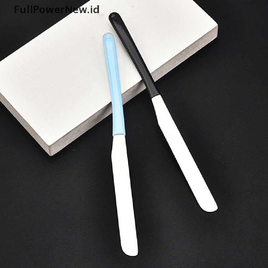 Power 1Pc Alat Spatula Pencampur Make Up Kosmetik Bahan Stainless Steel Untuk Kuku Palet ID