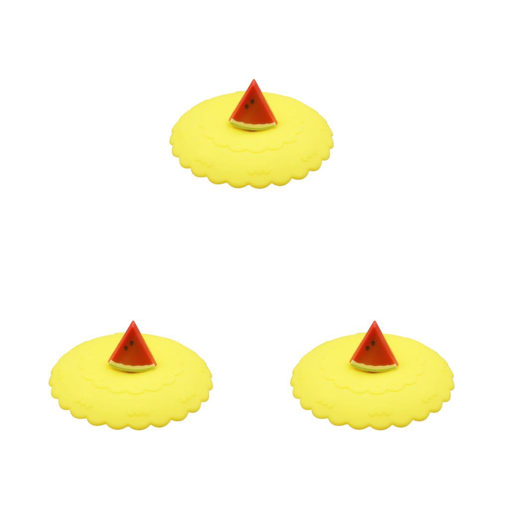 1per2 /2 /3 /5 Penutup Gelas Silikon Kartun Tutup Botol Reusable Anti Bocor Water Cup Lid Dustproof Cap Type3