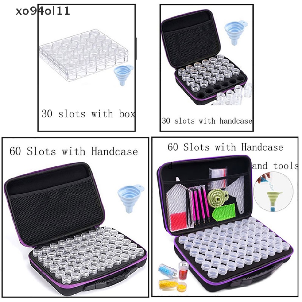 Xo Kotak Penyimpanan Diamond Paing 5D 60/30Slot Diamond Paing Aksesoris Tools OL