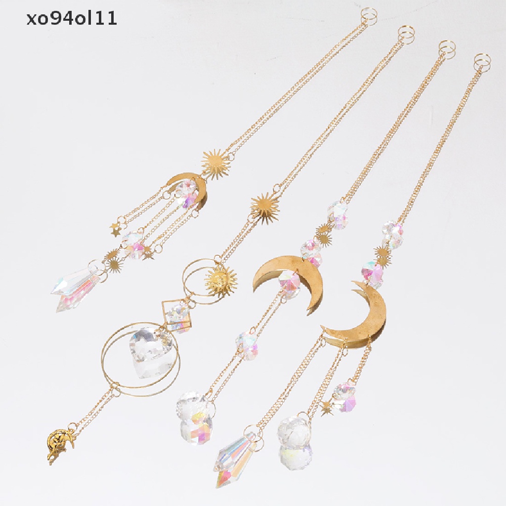 Xo Full Moon Sun Crystal Light Catcher Diy Suncatcher Prisma Pembuat Hujan Gantung OL