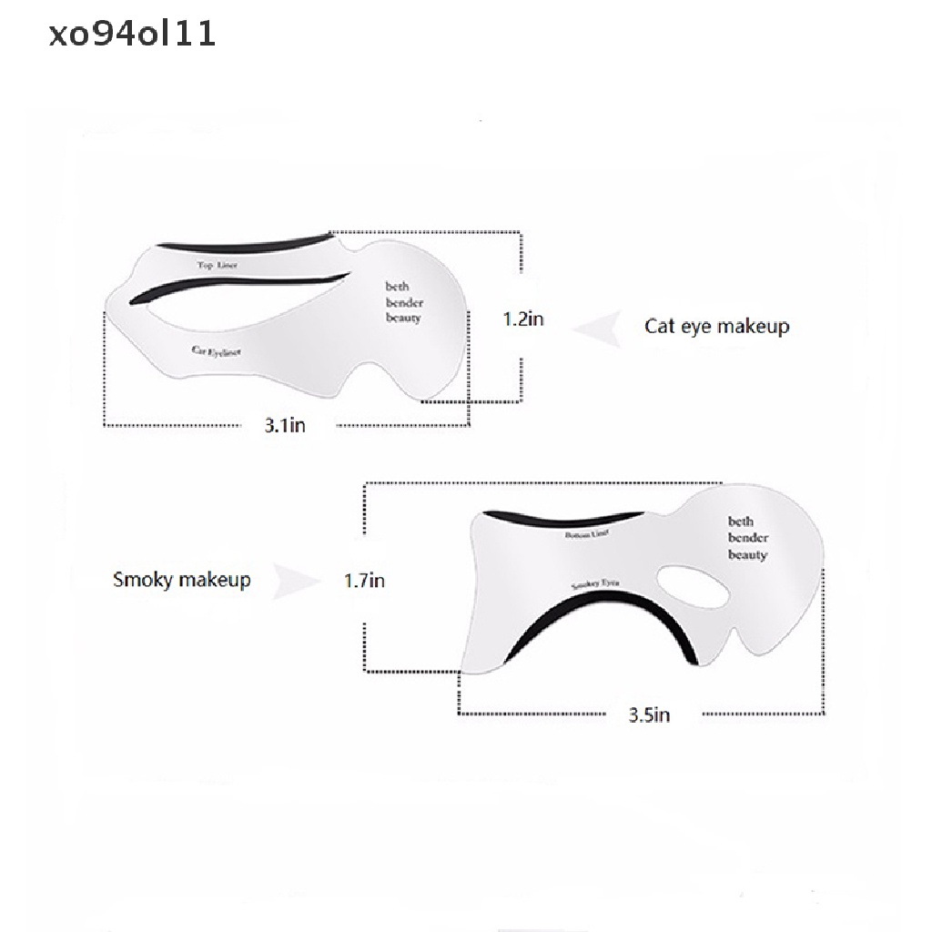 Xo Eyeliner Model Stensil Alat Pembentuk Alis Template Kartu Eye Shadow Alat Makeup OL