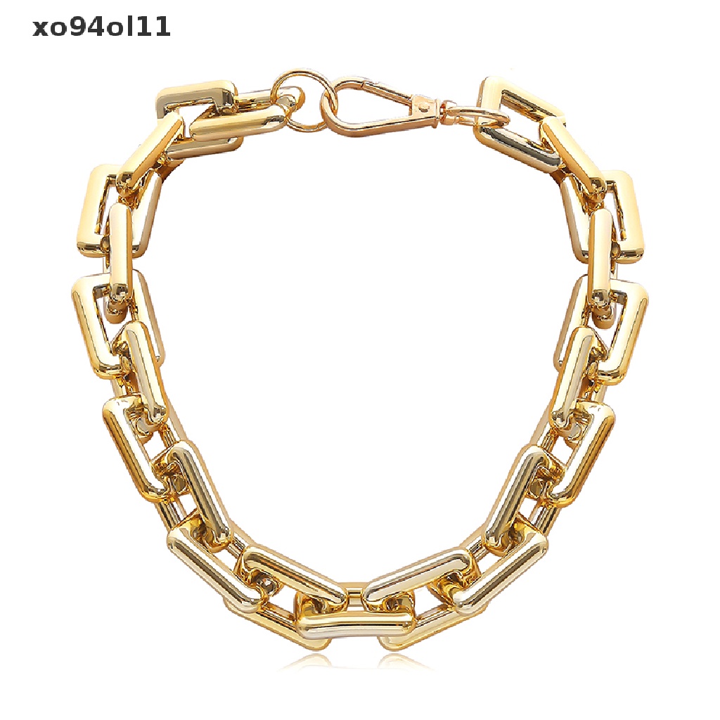 Xo Punk Hip Hop Choker Chunky Rantai Kalung Pernyataan Fashion Pesona Perhiasan OL