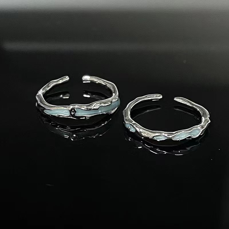 Cincin Geometris Bahan Alloy Fashion Untuk Wanita