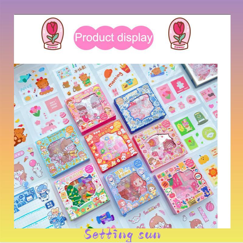 Stiker Stiker Pola Kecil Scrapbook Gadis Kartun Kreatif Menggemaskan Stiker Pola Kecil TN