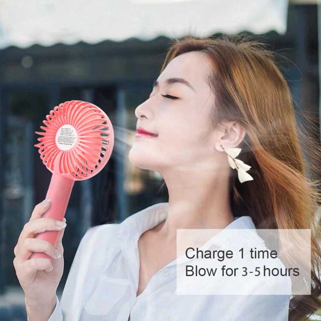 Kipas Angin Genggam Mini Portable Handheld Mini Fan USB Rechargeabel