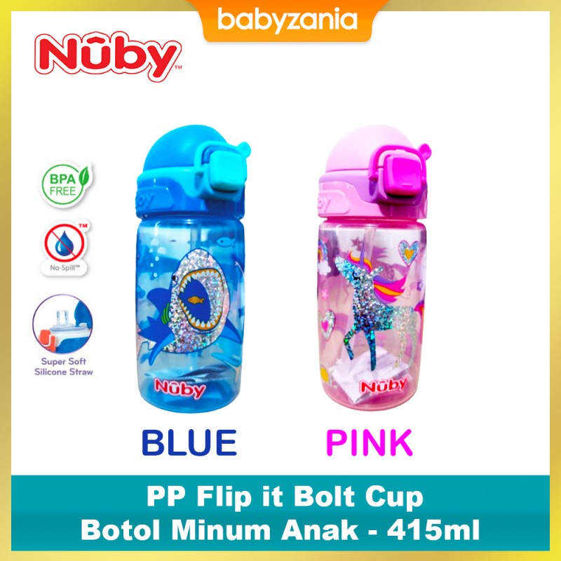 Nuby PP Flip it Bolt Cup Botol Minum Anak - 415 ml