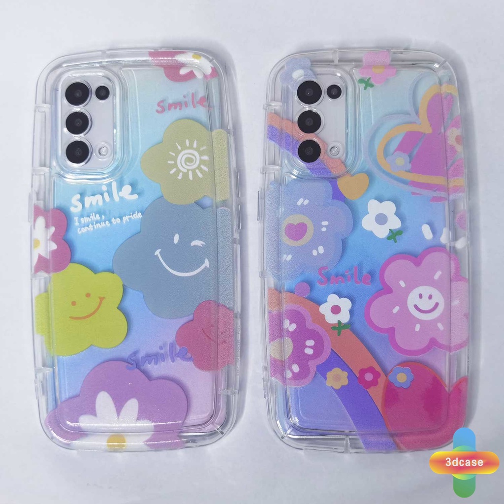 Soft Case Realme C35 C33 C30 C30S C11 2021 C21Y C31 C15 C21 C25 C20 C3 C12 C2 C25S 10 5S 5 5i 9i C17 7i C1 C25Y C2 C3i 6i C20A  Narzo 20 10 10A 20A 30A 50i 50A Prime A7 A5S A15 A16 A17 A53 A53S A57 Cute Smile Flower Camera Lens Protection Soap Case