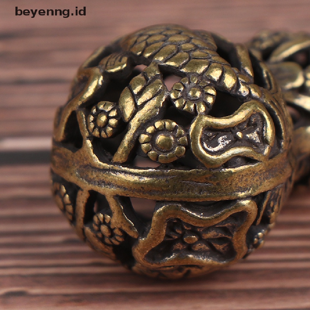 Beyen Retro Kuningan Labu Berongga Tradisional China DIY Gantungan Kunci Liontin Keberuntungan ID