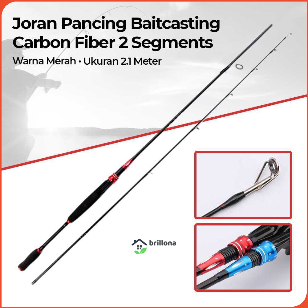 Kabinwang Joran Pancing Baitcasting/Spinning Carbon Fiber 2 Segments - KB361