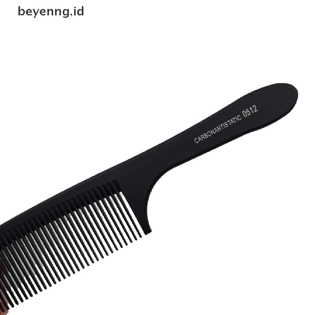 Beyen 2pcs Sisir Salon Rambut Hitam Hairdressing Carbon Comb Antistatis Dan Tahan Panas ID