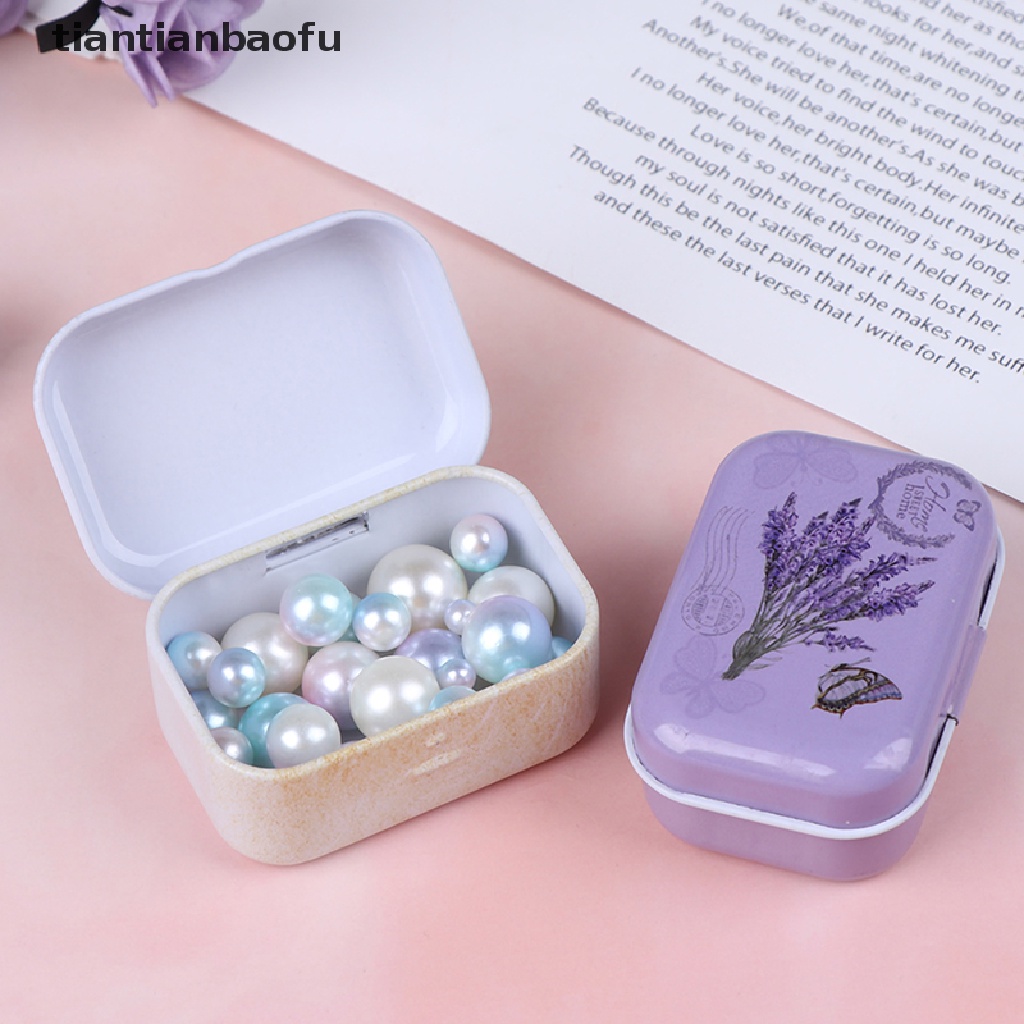 [tiantianbaofu] Lavender mini box Sealed jar packing Kotak Perhiasan candy box Penyimpanan Kecil Butik