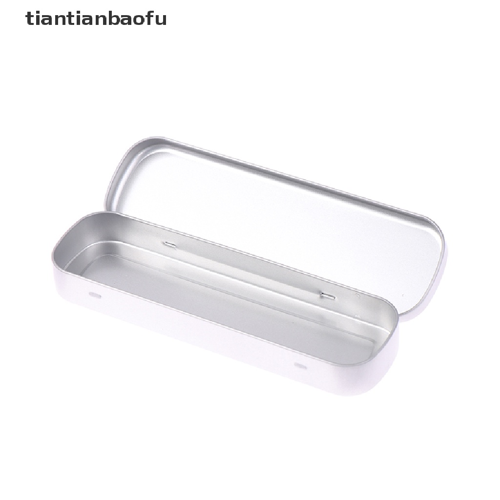 [tiantianbaofu] Tinplate Stationery Box Metal Pen Box Hadiah Pulpen Kotak Penyimpanan Tempat Pensil Butik