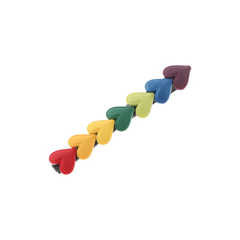 Klip Rambut Love Warna Sisi Lucu Perempuan, Poni Hair Card Clip Headwear Edge