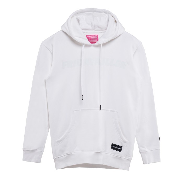 JAKET HOODIE FRIDAY KILLER | NINETEEN 22 ALL WHITE HOODIE