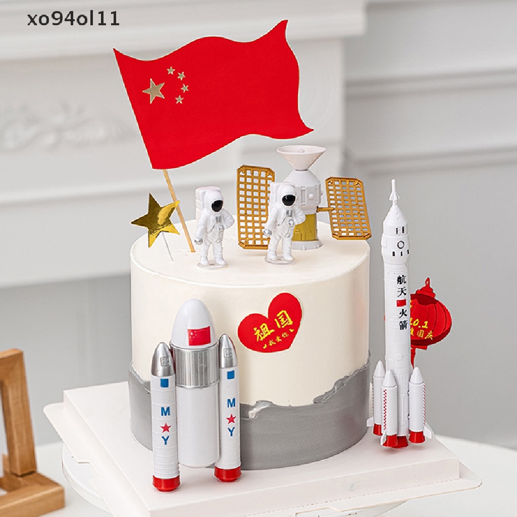 Xo 1Set Mainan Roket Seri Luar Angkasa Rocket Plane Model Astronot Satelit Mainan OL