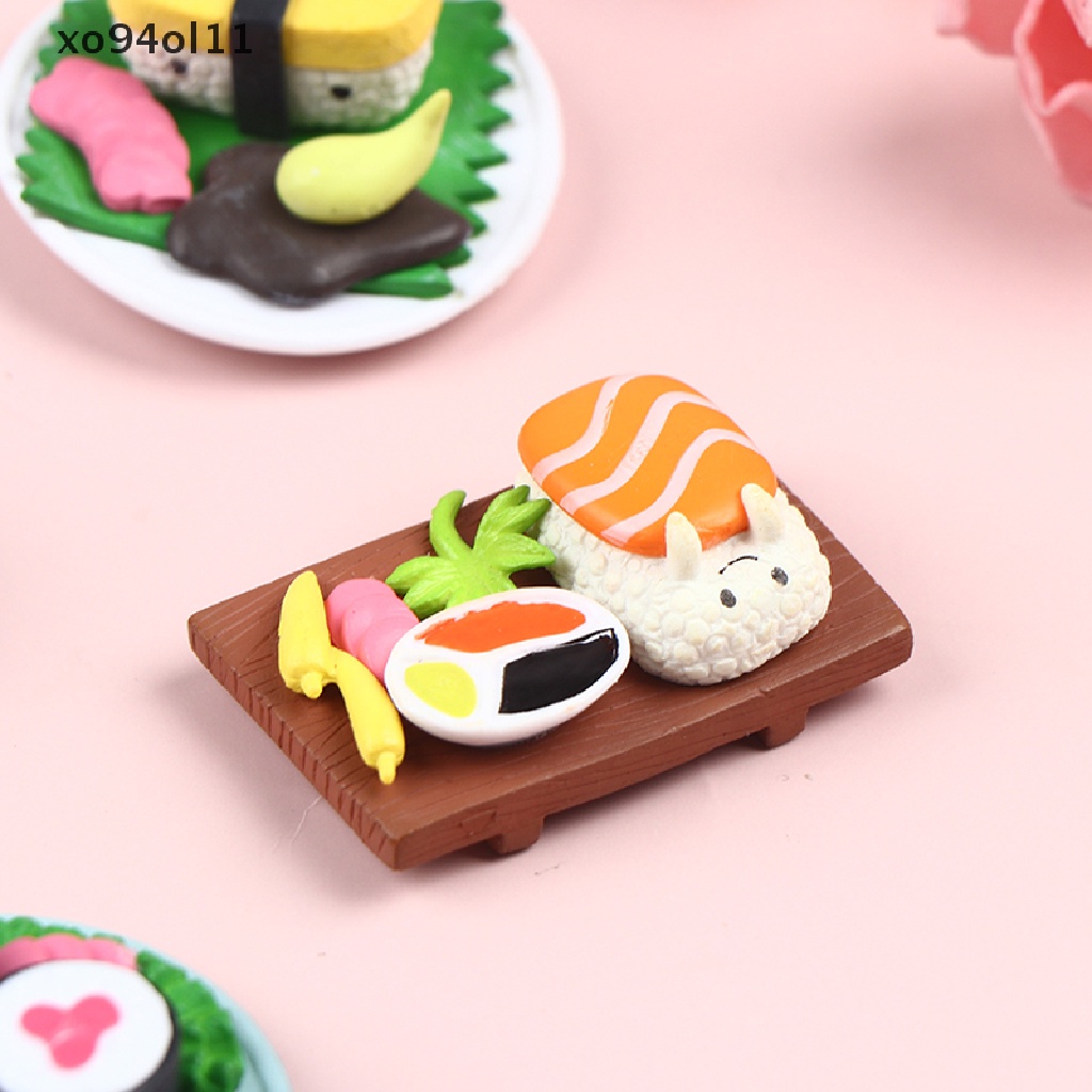 Xo1:6 Miniatur Rumah Boneka Sushi Mini Masakan Jepang Pretend Food Mainan Dapur OL