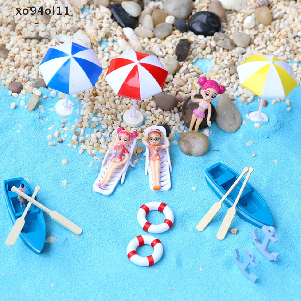 Xo Kursi Pantai Kerai Mini Buatan Taman Peri Mikro Miniatur Rumah Boneka OL