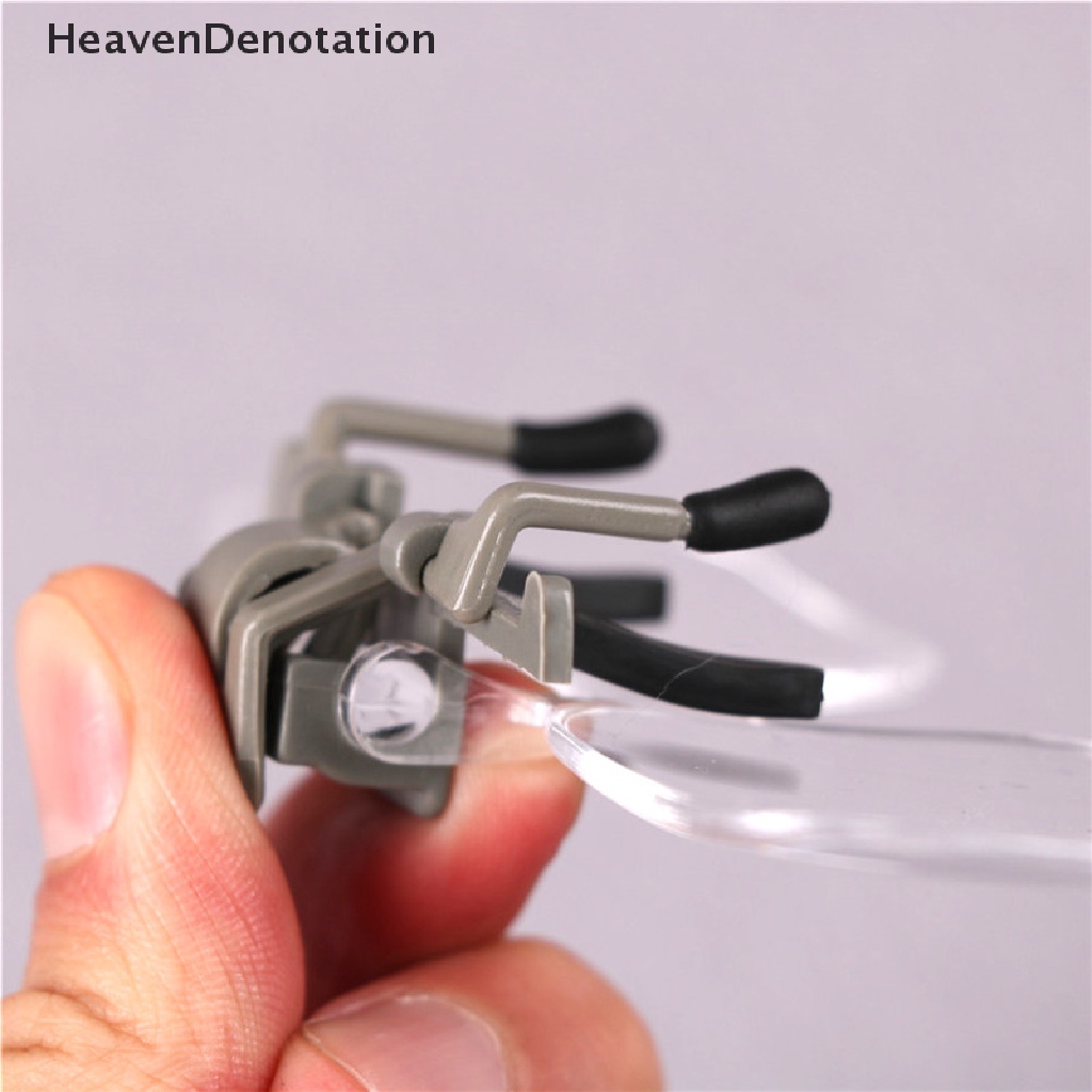 [HeavenDenotation] Magnifier Lipat Handfree Klip Bening Berteknologi Tinggi Lensa Kacamata Perhiasan Jam Tangan Repair Tool HDV