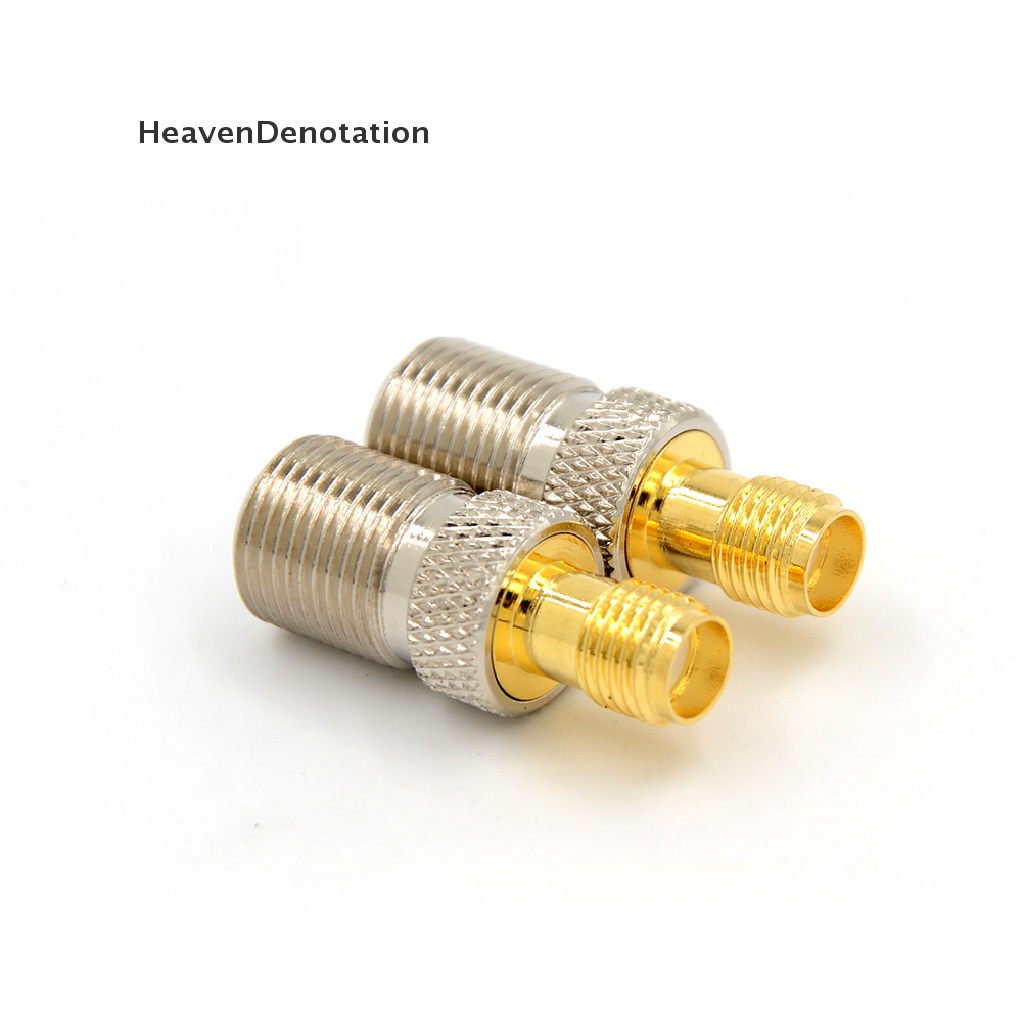 [HeavenDenotation] F Female Jack to SMA Female Jack Konektor Adaptor RF Coax Coaxial Lurus HDV